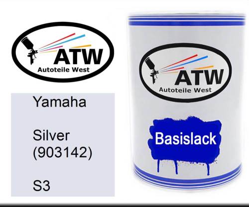 Yamaha, Silver (903142), S3: 500ml Lackdose, von ATW Autoteile West.